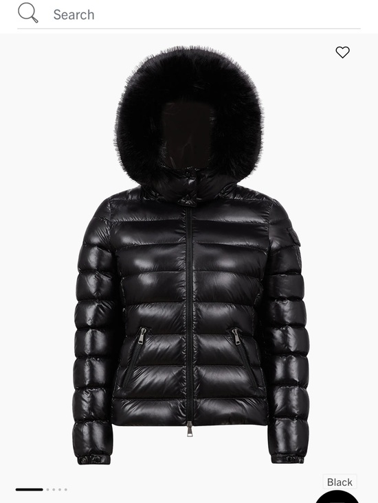 Moncler Jackets & Blazers - Moncler Women's Black Fur-Trim Hooded Puffer Jacket
